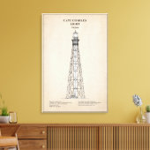 Cape Charles Lighthouse - Virginia - SBD Canvas Afdruk (Insitu (Woonkamer))