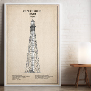 Cape Charles Lighthouse - Virginia - SBD Poster