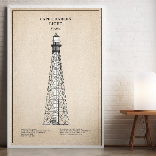 Cape Charles Lighthouse - Virginia - SBD Poster