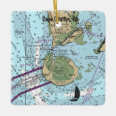 Cape Charles Virginia Chart Keramisch Ornament (Voorkant)