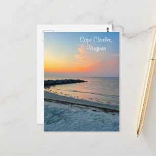 Cape Charles Virginia Zonsondergang Ansichtkaart Briefkaart