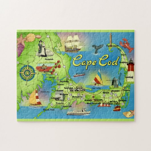 Cape Cod 11x14 legpuzzel (Horizontaal)