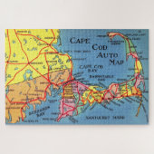 Cape Cod Auto Kaart 20x30 Legpuzzel (Horizontaal)