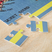 Cape Cod Autokaart 11x14 Legpuzzel (Zijkant)