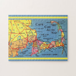 Cape Cod Autokaart 11x14 Legpuzzel