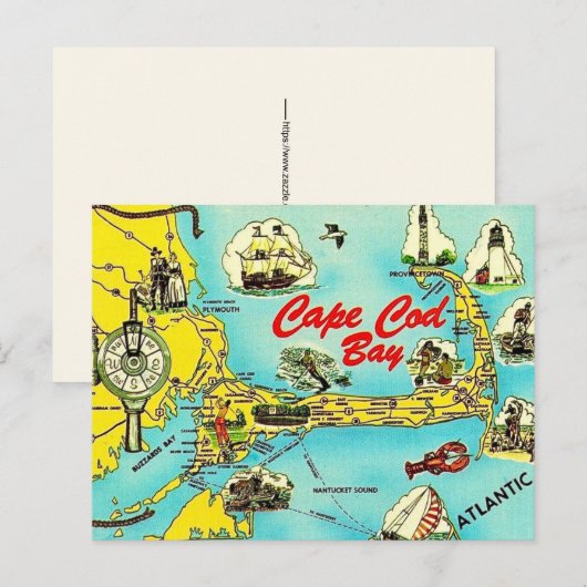 Cape Cod Bay-ansichtkaart Briefkaart (Voorkant / Achterkant)