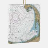 Cape Cod Bay - Grafiek Keramisch Ornament (Rechts)