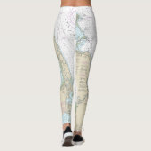 Cape Cod Bay nautische kaart 13246 Leggings (Achterkant)