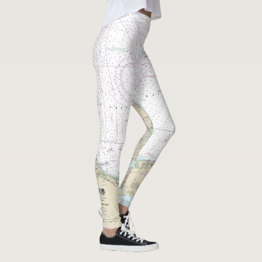 Cape Cod Bay nautische kaart 13246 Leggings (Rechts)