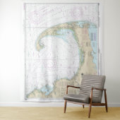 Cape Cod Bay nautische kaart 13246 Wandkleed (In situ)