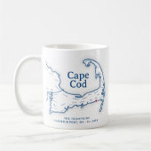 Cape Cod Beach House Decor Gift Koffiemok (Links)