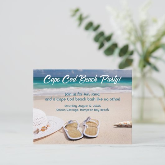 Cape Cod Beach Party! Feestdagenkaart (Staand voorkant)