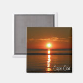 Cape Cod Beach Red unset Photo Magnet (Voorkant / Achterkant)