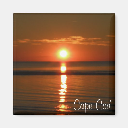 Cape Cod Beach Red unset Photo Magnet (Voorkant)