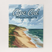 Cape Cod Beach Seashore Massachusetts Blauw Legpuzzel (Verticaal)