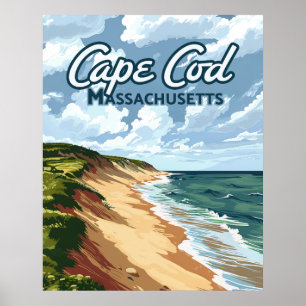 Cape Cod Beach Seashore Massachusetts Blauw Poster