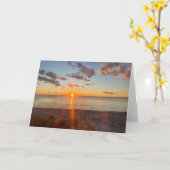 Cape Cod Beach Sunset Photo Kaart (Gele Bloem)