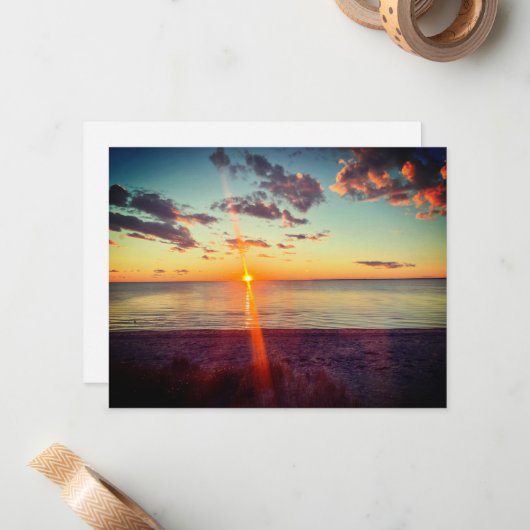 Cape Cod Beach Sunset Photo Notitiekaartje (Voorkant / Achterkant in situ)