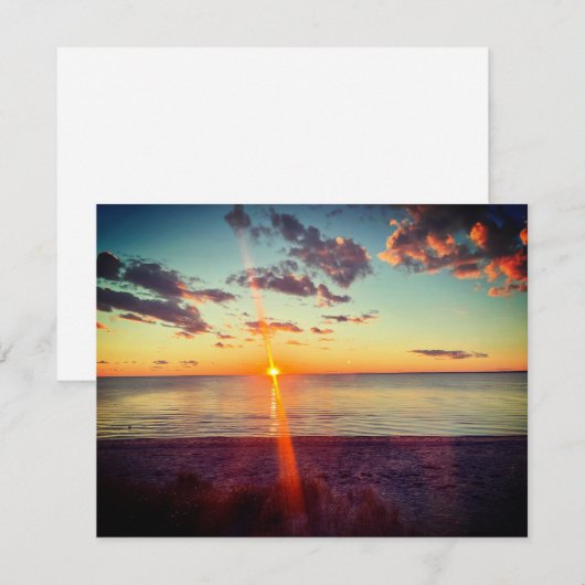 Cape Cod Beach Sunset Photo Notitiekaartje (Voorkant / Achterkant)