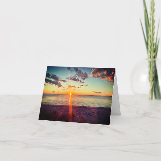 Cape Cod Beach Sunset Photo Notitiekaartje (Voorkant)