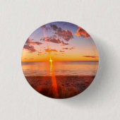 Cape Cod Beach Sunset Photo Pinback Button (Voorkant)