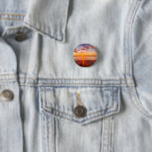 Cape Cod Beach Sunset Photo Pinback Button (In situ)