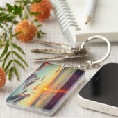 Cape Cod Beach Sunset Photo Sleutelhanger (Voorkant Rechts)