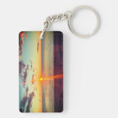 Cape Cod Beach Sunset Photo Sleutelhanger (achterkant)