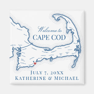 Cape Cod bestemming bruiloft gunst Magneet