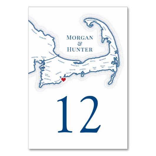 Cape Cod bestemming bruiloft Kaart (Achterkant)