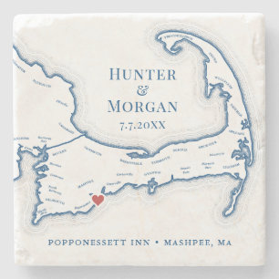 Cape Cod Bestemming Trouwcadeau Stenen Onderzetter