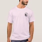 Cape Cod Black Ocean Wave Circle Design T-shirt (Voorkant)