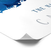 Cape Cod Blue Waterverf Map Familie ingesteld Poster (Hoek)