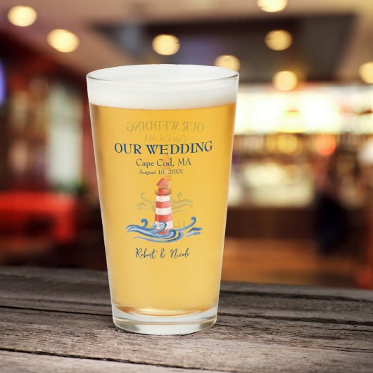 Cape Cod bruiloft glas Tumbler