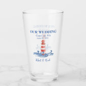 Cape Cod bruiloft glas Tumbler (Voorkant)