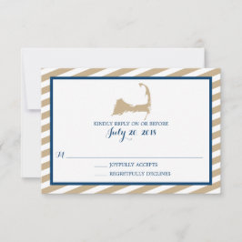Cape Cod | Bruiloft RSVP Kaartje