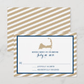 Cape Cod | Bruiloft RSVP Kaartje (Voorkant / Achterkant)