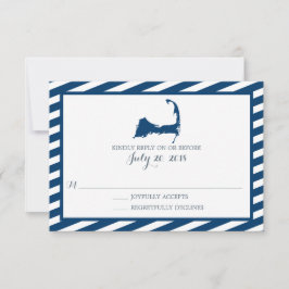 Cape Cod | Bruiloft RSVP Kaartje