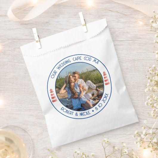 Cape Cod Bruiloft Thema Favor Bag Bedankzakje (Geknipt)