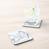 Cape Cod Bruiloft Welkomstfeest Cocktail Uur Bier Onderzetter (Rechterzijde)