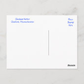 Cape Cod Chatham Mass Boats in Bay Post Card Briefkaart (Achterkant)