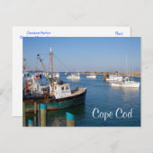 Cape Cod Chatham Mass Boats in Bay Post Card Briefkaart (Voorkant / Achterkant)