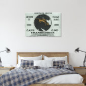 Cape Cod Chipmunk Brand Cranberry Label Canvas Afdruk (Insitu (Slaapkamer))