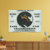 Cape Cod Chipmunk Brand Cranberry Label Canvas Afdruk (Insitu (Woonkamer))