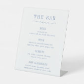 CAPE COD Coastal Blue Bar Menu List Reclamebord Met Voetstuk (Voorkant)