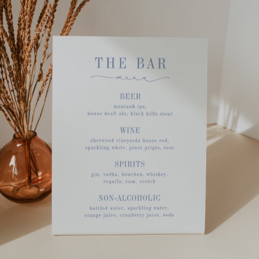 CAPE COD Coastal Blue Bar Menu List Reclamebord Met Voetstuk
