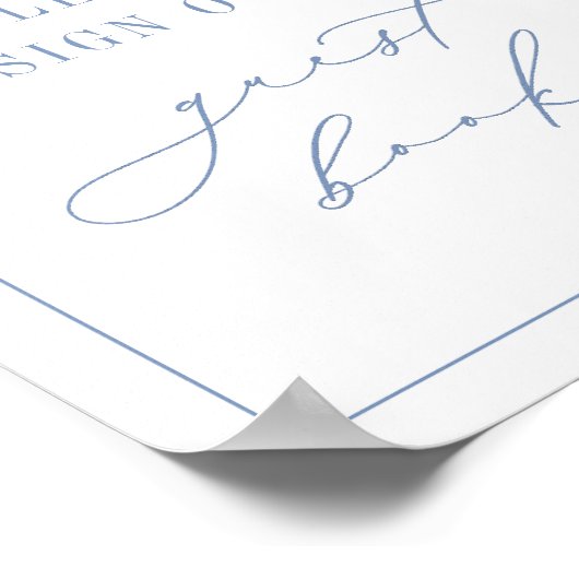 CAPE COD Coastal Blue Guest Book Sign Poster (Hoek)