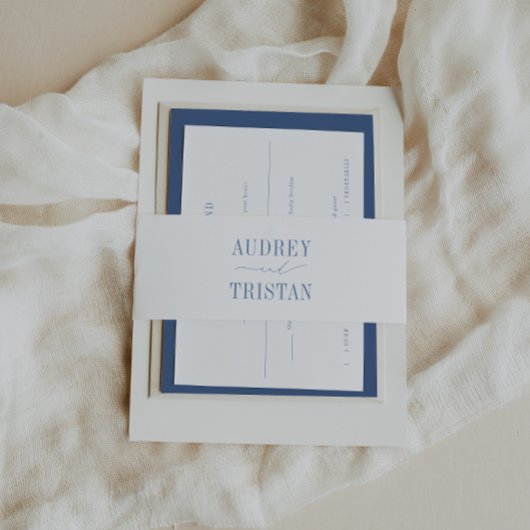 CAPE COD Coastal Blue Minimalist Uitnodigingen Wikkel