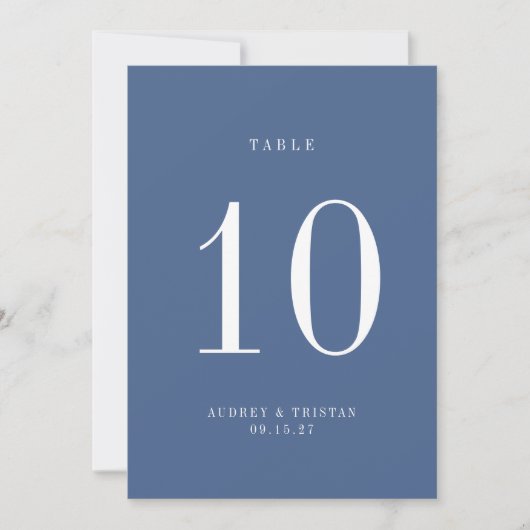 CAPE COD Coastal Blue Trouwtafel Nummer Kaart (Voorkant)