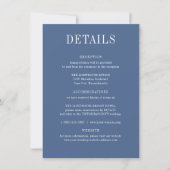 CAPE COD Coastal Blue Wedding Details Kaart (Voorkant)
